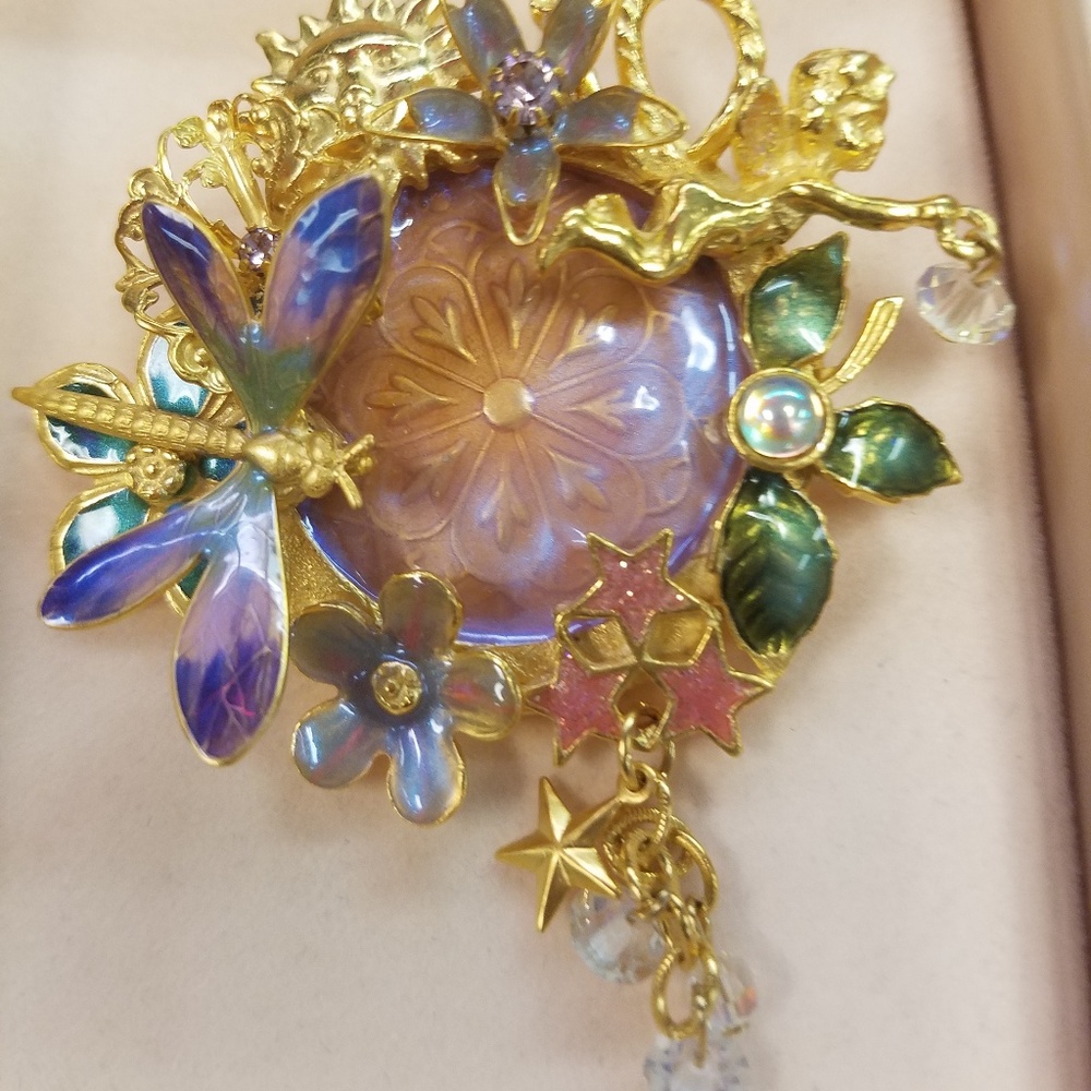 Kirks Folly Fairy Wishing Pool Brooch/Pin